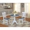 International Concepts Round 30 in Rd Top Pedestal Table, 2 San Remo Chairs, White/Heather Gray, 30 in W, 30 in L, 29.1 in H K05-30RT-C10-2 - alternate 4